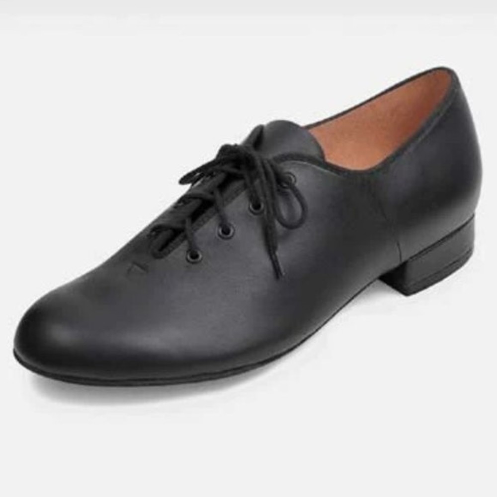 Bloch Mens Size‎ 12.5 S0300MS Jazz Black Leather Suede Sole Oxford Dance Shoes